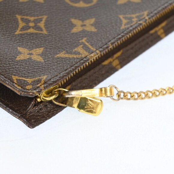 Authentic LOUIS VUITTON Monogram Bucket PM Pouch with Chain bsj425-110825 - Picture 13 of 16